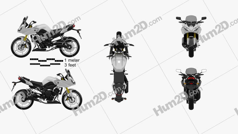 Yamaha FZ8 2013 Motorcycle clipart