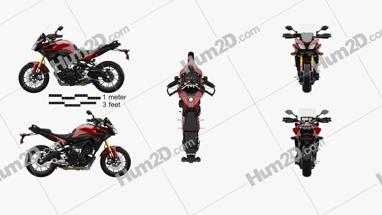 Yamaha FJ-09 Tracer 2015 Motorcycle clipart