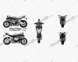 Yamaha YZF-R1M 2015 Motorcycle clipart