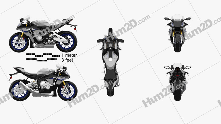 Yamaha YZF-R1M 2015 Moto clipart