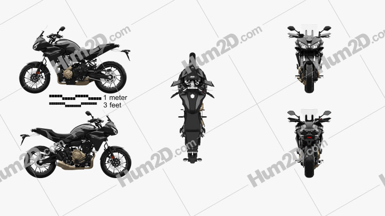 Yamaha MT-07 Tracer 2016 Motorcycle clipart