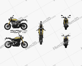 Yamaha XSR900 2016 Motorcycle clipart