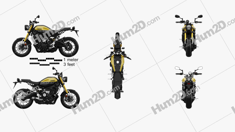 Yamaha XSR900 2016 Motorcycle clipart