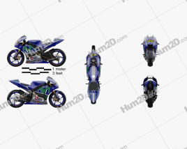 Yamaha YZR-M1 MotoGP 2015 Motorcycle clipart