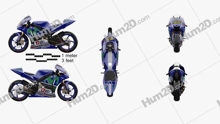 Yamaha YZR-M1 MotoGP 2015 Blueprint