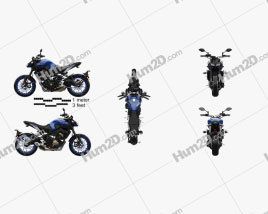 Yamaha MT-09 2017 Motorcycle clipart