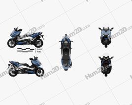 Yamaha TMAX 2017 Motorcycle clipart