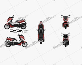 Yamaha NMAX 160 ABS 2017 Motorcycle clipart