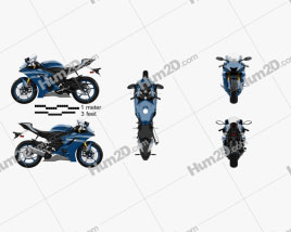 Yamaha R6 2017 Motorcycle clipart