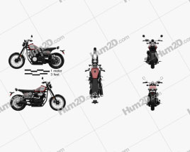 Yamaha SCR 950 2017 Motorcycle clipart