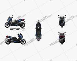 Yamaha X-MAX 300 2018 Motorcycle clipart