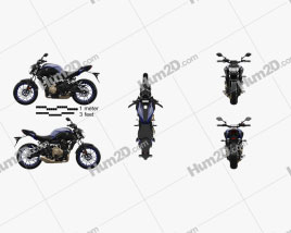 Yamaha MT-07 2018 Motorcycle clipart