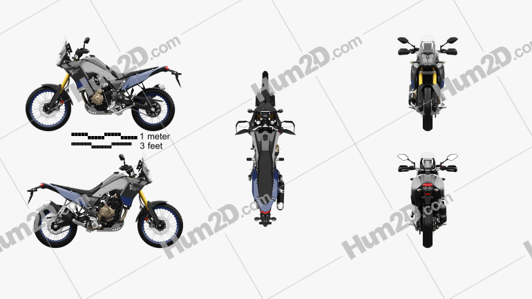 Yamaha Tenere 700 2021 Motorcycle clipart