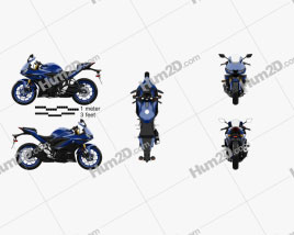 Yamaha YZF-R3 2019 Motorcycle clipart