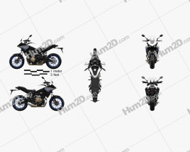 Yamaha Tracer 700 2020 Moto clipart