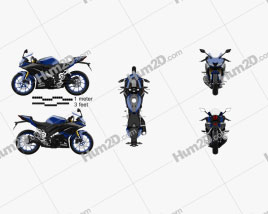 Yamaha R15 2020 Motorcycle clipart