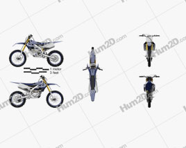 Yamaha YZ250F 2020 Motorcycle clipart