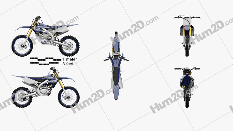 Yamaha YZ250F 2020 Motorcycle clipart