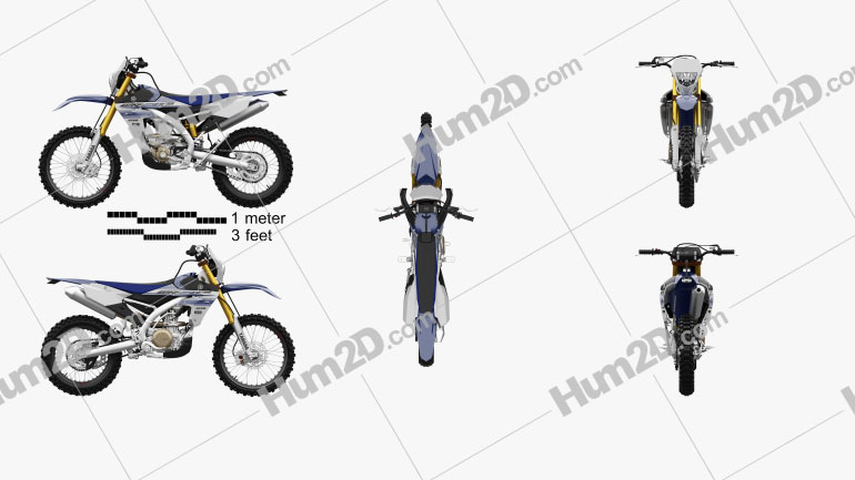 Yamaha WR450F 2016 Motorcycle clipart