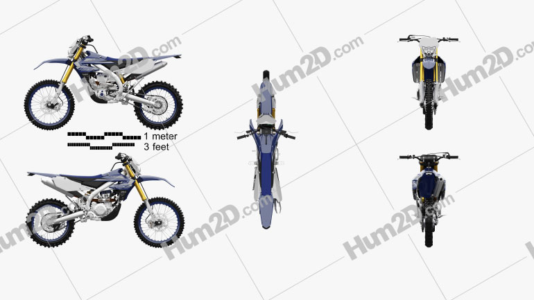 Yamaha WR450F 2020 Motorcycle clipart