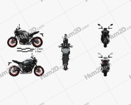 Yamaha MT-09 2021 Motorcycle clipart