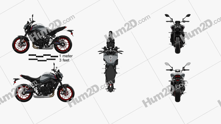 Yamaha MT-09 2021 Motorcycle clipart