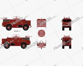 Yankee-Walter PLF 6000 Dry Powder Fire Truck 1972 clipart