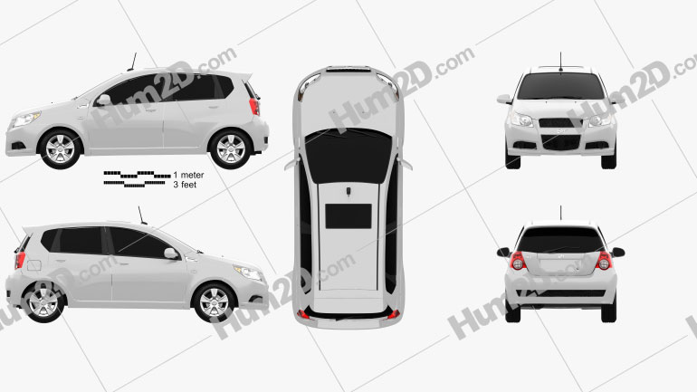 ZAZ Vida Hatchback 2012 Blueprint