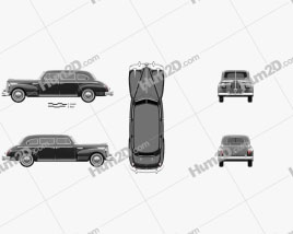 ZIS 115 1946 car clipart