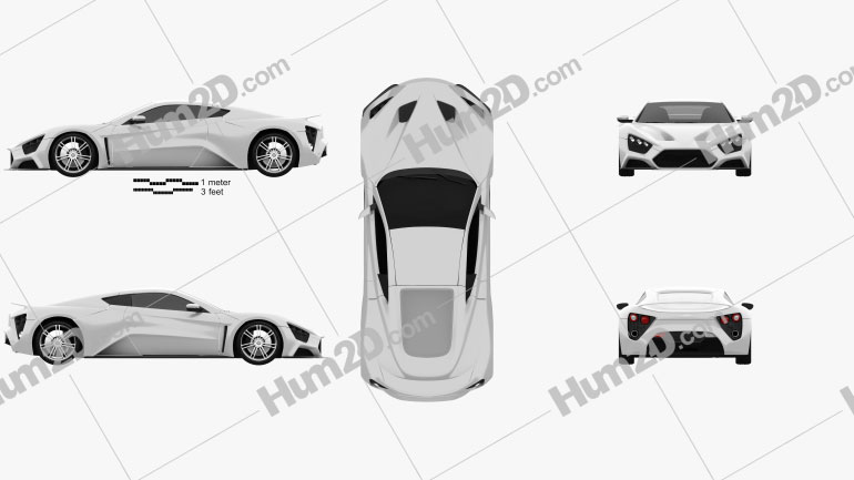 Zenvo ST1 2010 car clipart