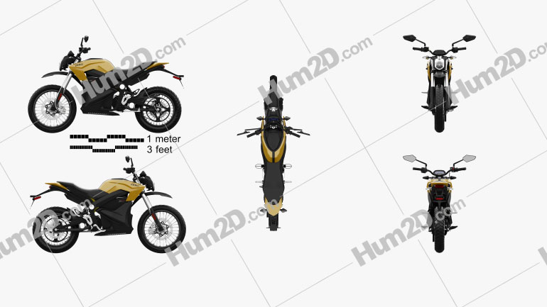 Zero Motorcycles DS ZF 2014 Motorcycle clipart
