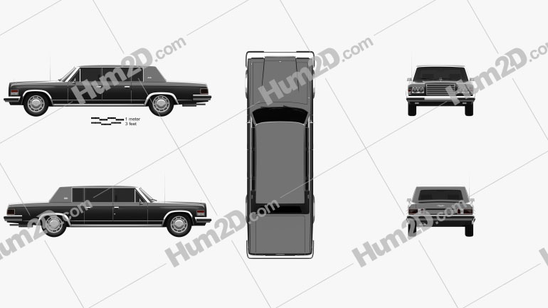 ZIL 4104 1978 Blueprint