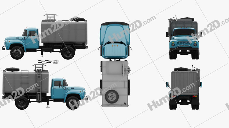 ZIL 130 Garbage Truck 1964 PNG Clipart