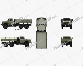 ZIL 131 Pritschenwagen 1966 clipart