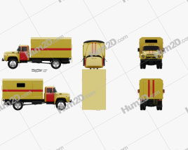 ZIL 130 Service Truck 1964 clipart