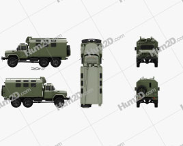 ZiL 131 Box-LKW 1966 clipart