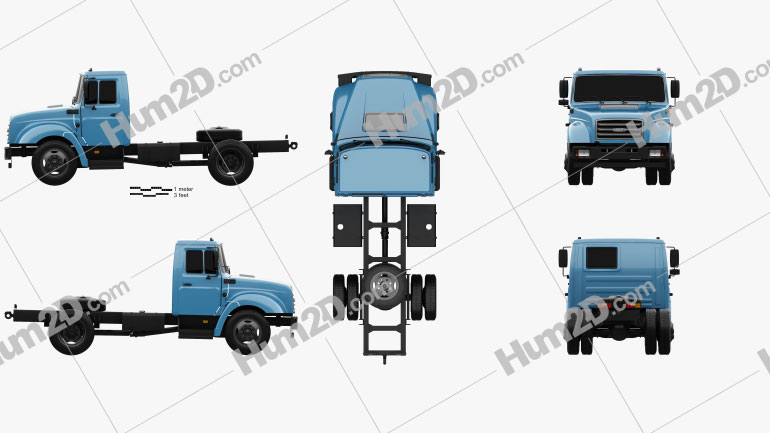 ZiL 43276T Tractor Truck 2015 clipart