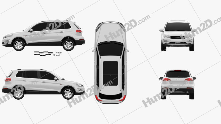 Zotye Damai X5 2015 car clipart