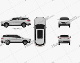 Zotye T500 2018 car clipart