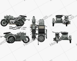 Zundapp KS750 1944 Motorrad clipart