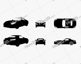 BMW Z4 Roadster Silhouette car clipart