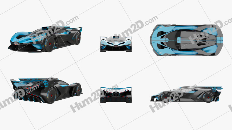 Bugatti Bolide 2021 Clipart Image