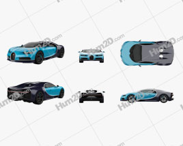 Bugatti Chiron car clipart