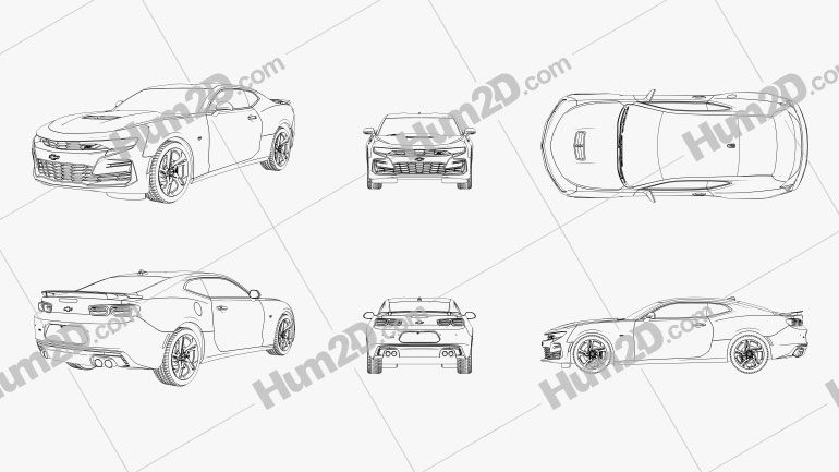 Chevrolet Camaro SS Outline PNG Clipart