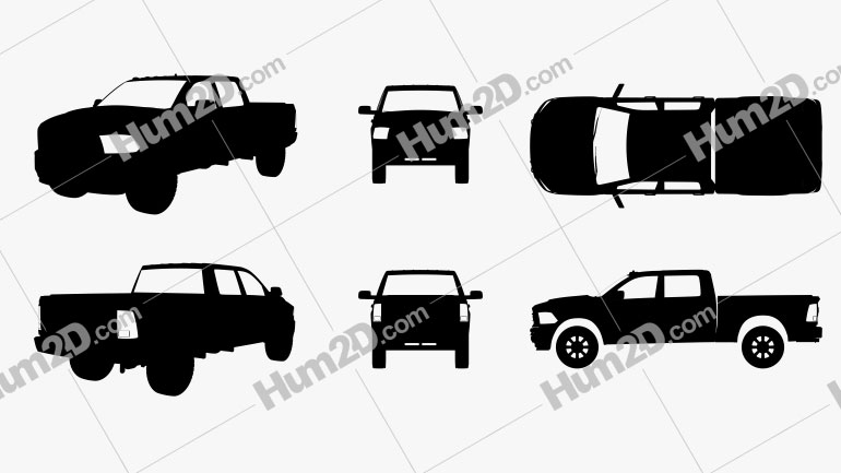Dodge Ram Power Wagon Silhouette PNG Clipart