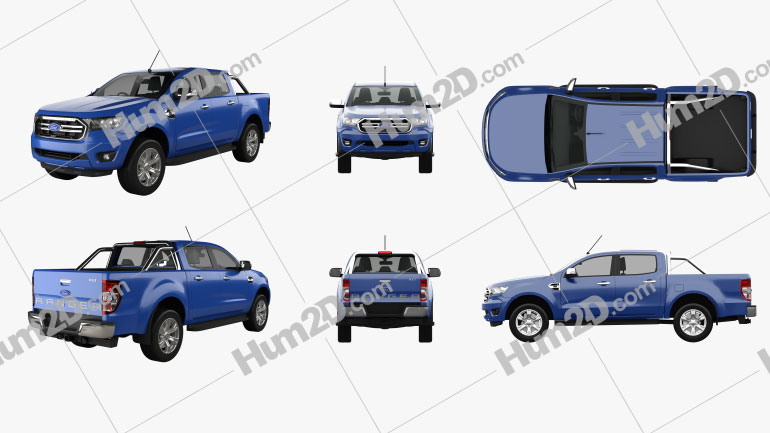 Ford Ranger XLT 2018 car clipart