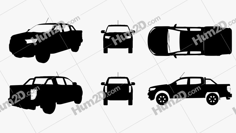 Ford Ranger XLT 2018 Silhouette PNG Clipart