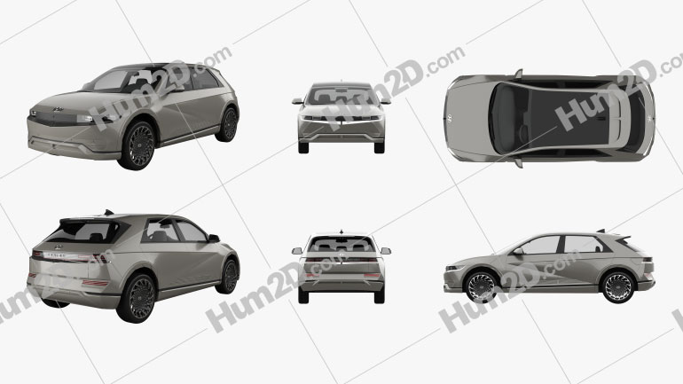 Hyundai Ioniq 5 2022 Clipart Image