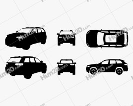 Jeep Grand Cherokee Silhouette car clipart