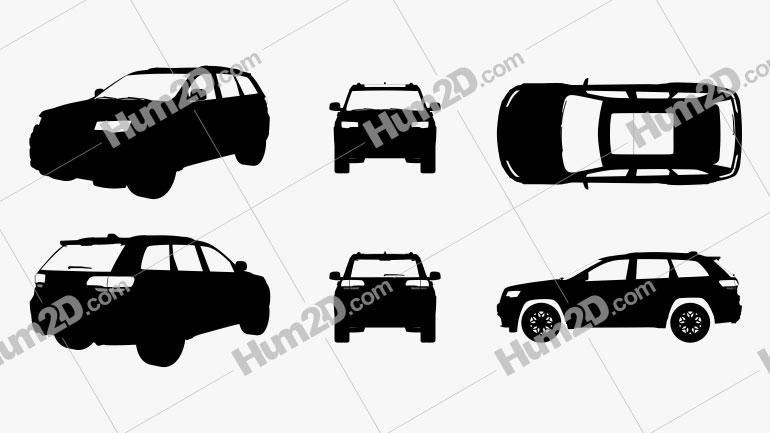Jeep Grand Cherokee Silhouette PNG Clipart